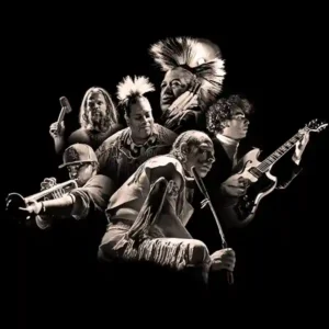 Emission Escale en extasie 05 : Image d'un groupe de musique en noir et blanc