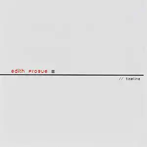 Pochette de l'album de EDITH PROGUE "Timeline", une ligne horizontale noire sur fond blanc
