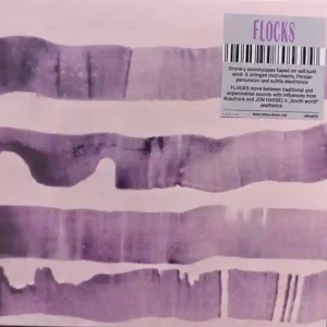 Pochette de l'album de FLOCKS "Zehra", des strates horizontales violettes sur fond mauve