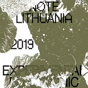 Pochette de l'album de FUME "Note Lithuania", un dessin geometrique en kaki et blanc