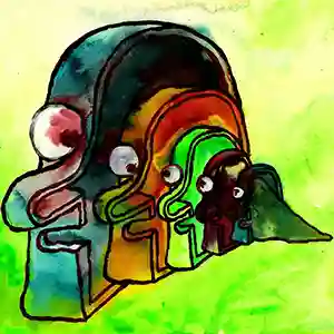 Pochette de l'album "Peuple" par le groupe lyonnais Rien faire