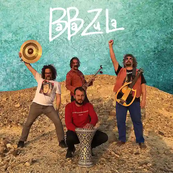 SolénoMix Baba Zula - Photo des 4 membres du groupe turc avec ses instruments