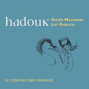 Pochette de l'album "Le Concile des Oiseaux" par le groupe Hadouk, Didier Malherbe et Loy Ehrlich