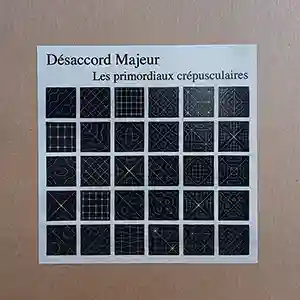 Pochette de l'album "Les Primordiaux Crépusculaires" par l'artiste Désaccord Majeur (Laurent Mauduit)
