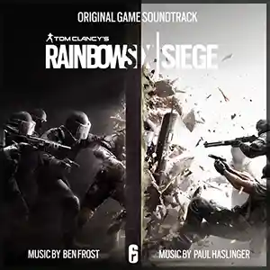 Pochette de la bande originale du jeu "Rainbow Six Siege" par les artistes Ben Frost & paul Haslinger