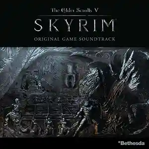 Pochette de la bande originale du jeu "Skyrim" par l'artiste Jeremy Soule
