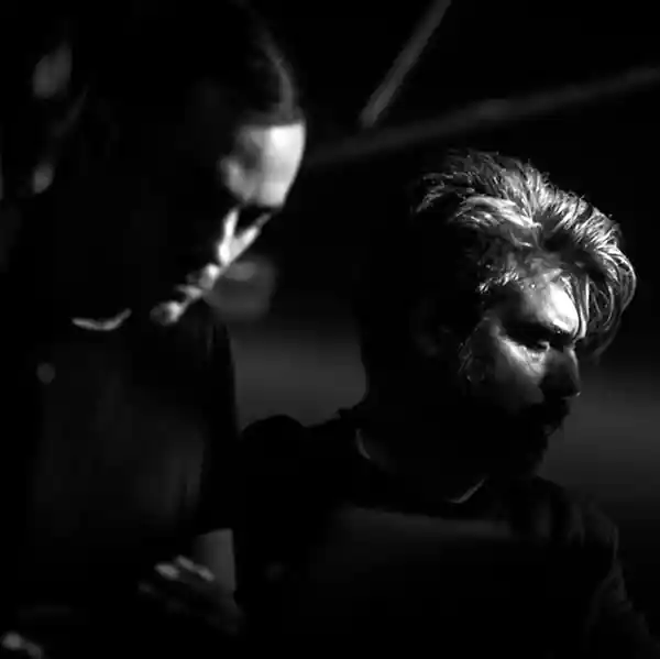 Photo de Stärker, duo franco-canadien composé de Frédéric Arbour (Purgate, Visions, figure familière de l’écosystème Cyclic Law) et Martin Dumais (AUN, SVHS)